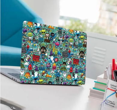 Sticker Mashup Laptop Back Skin-Laptop Skin Vinyl Sticker Decal, 13 13.3 14.6 15 15.4 15.6 inch Laptop Skin Sticker Cover For All Laptops