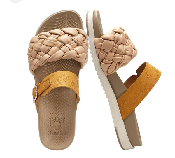 Sandales tressées confort femme