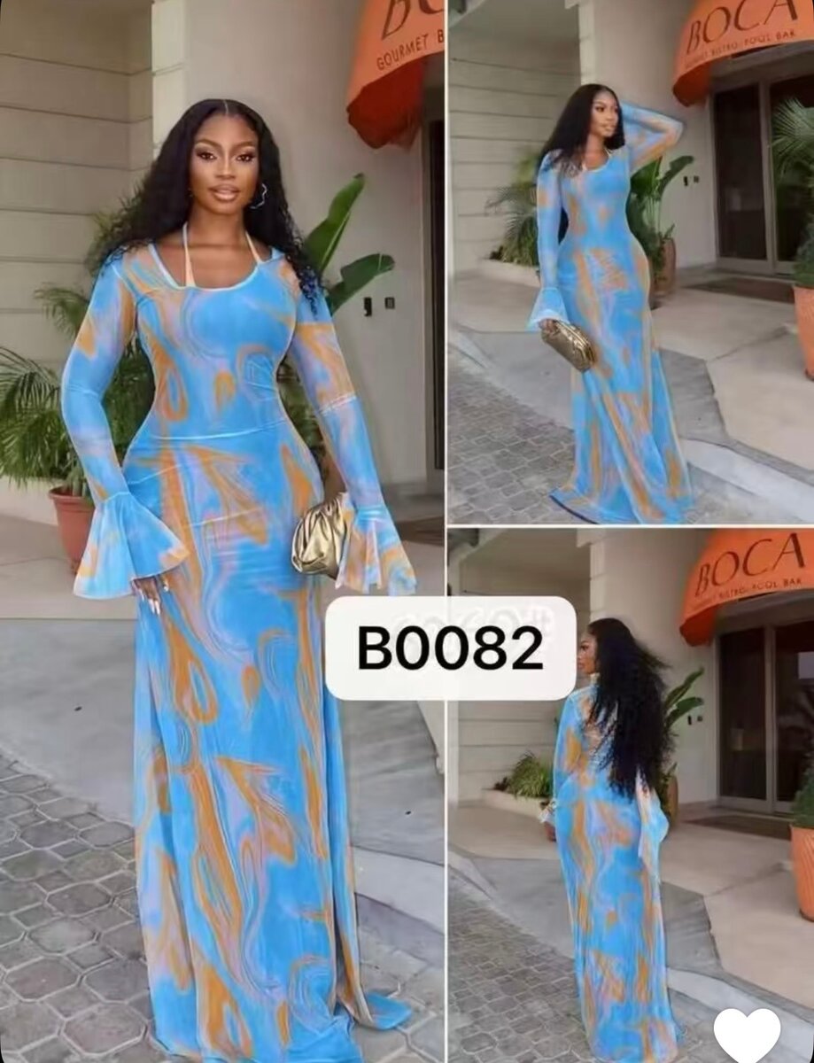 Robe longue évasée élégante