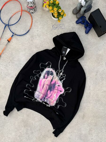 Sweat à capuche imprimé créatif