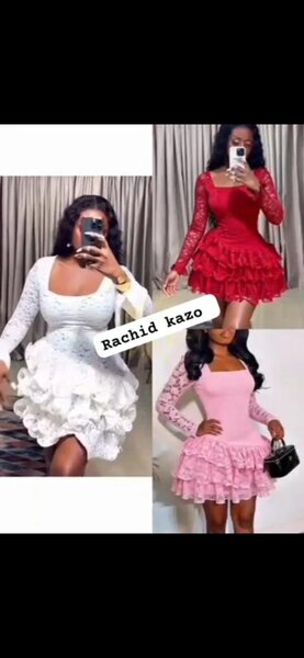 Robe courte à volants pour femme