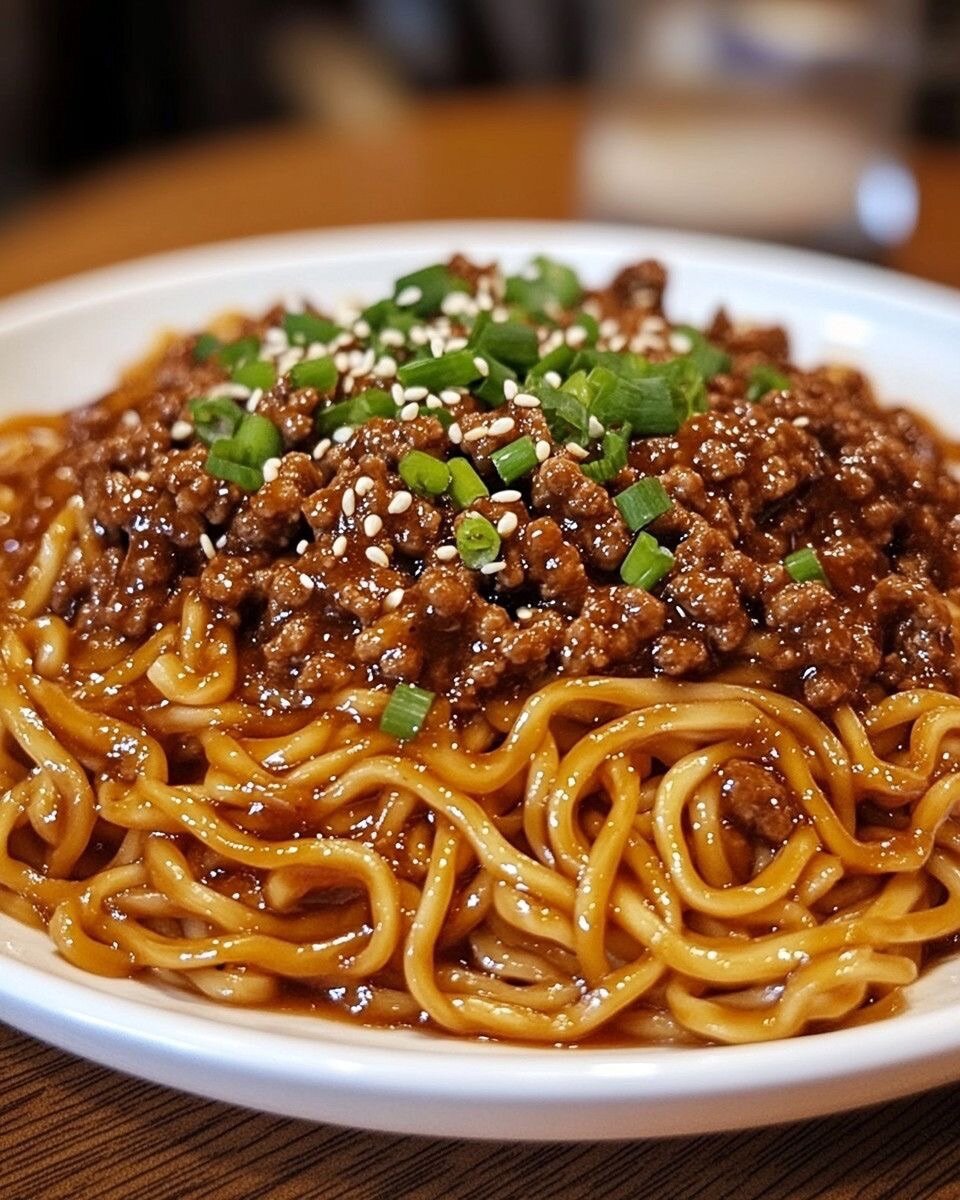 Nouilles au boeuf hachée épicé