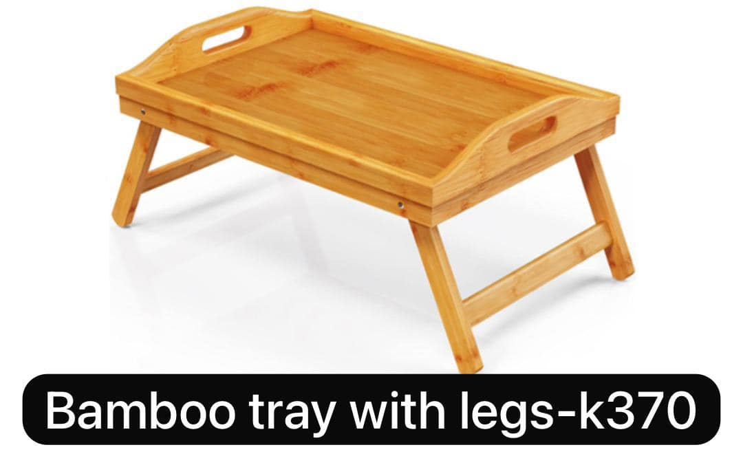 Bamboo tray with legs