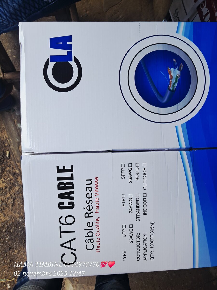 Câble Réseau Cat6 Haute Vitesse