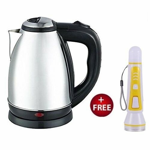 Electric Kettle - 2 Litre Silver + Free Torch