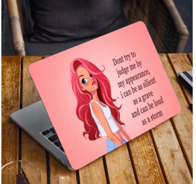 Art Girl Quote Laptop Back Skin Vinyl Stickers Decal for 13 14 15 15.6 inches Laptop
