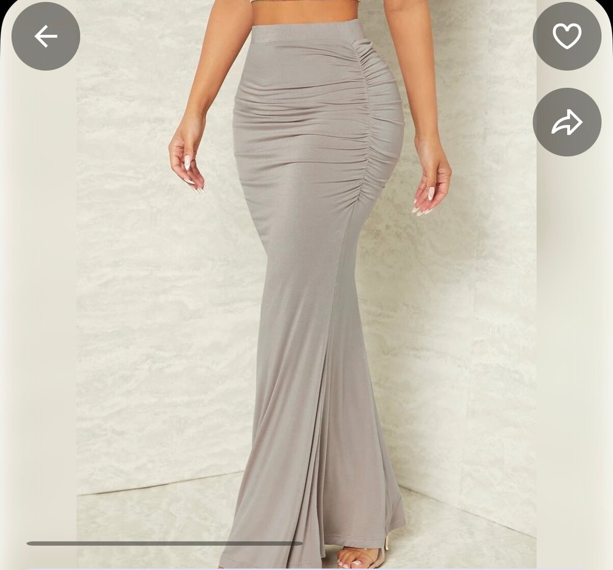 Jupe longue grise ou noire pour femme