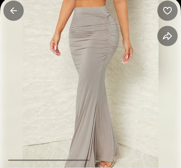 Jupe longue grise ou noire pour femme