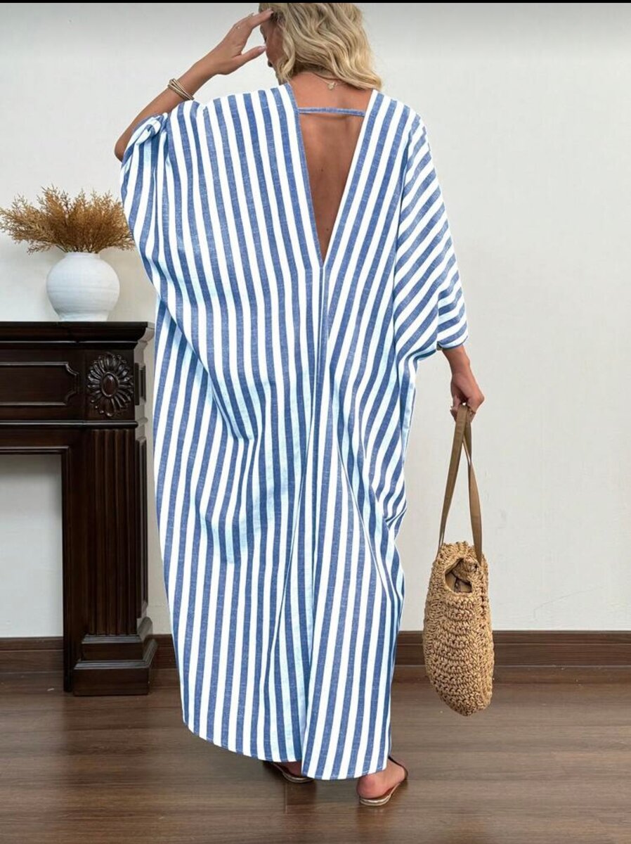 Robe Caftan à Rayures