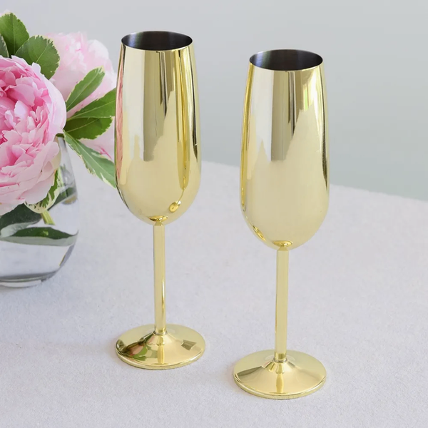 Lot 6 erres Champagne en acier