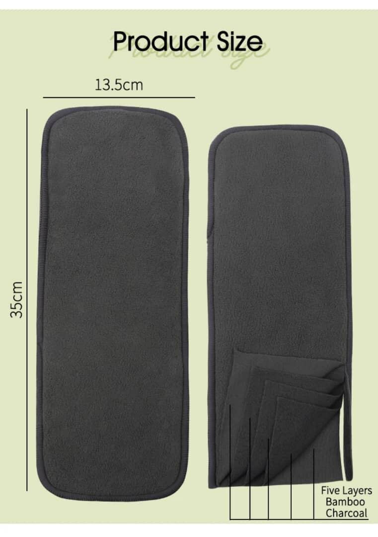 Couches lavables avec inserts charbon