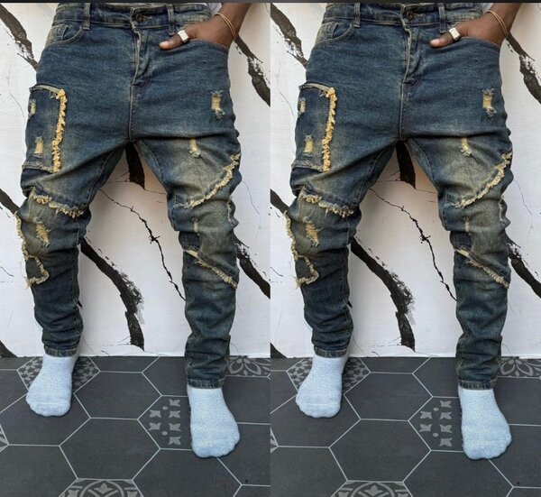 Jeans déchirés homme tendance