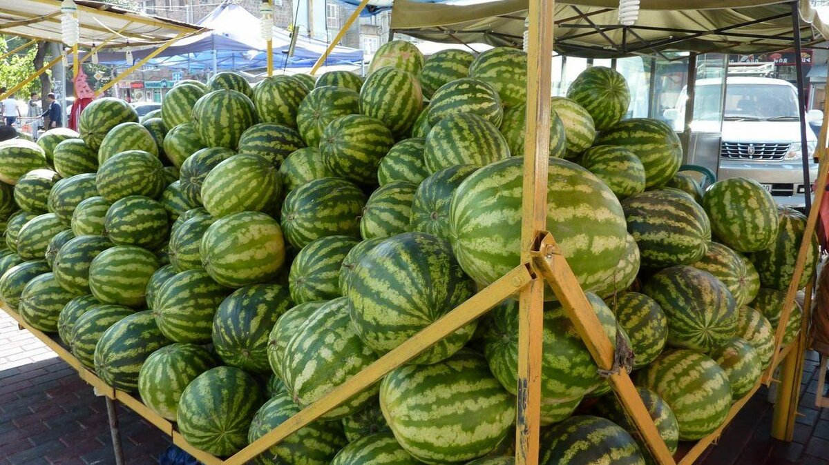 Pastèques fraîches et juteuses