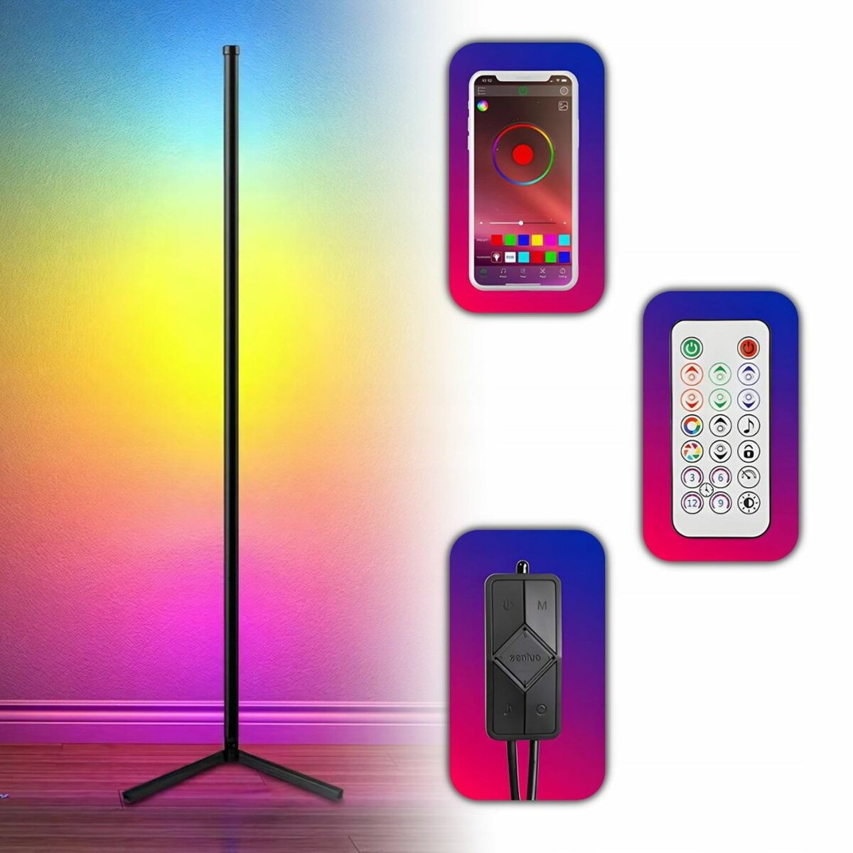 Lampe LED RVB avec télécommande