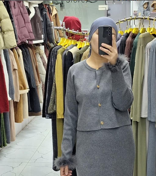 Трикотажная двойка серая