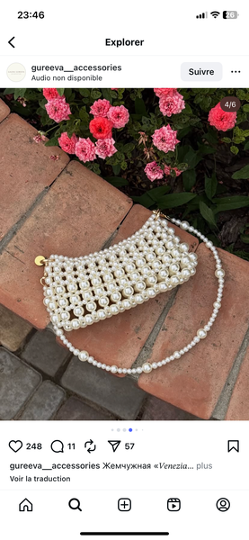 Sac à main perlé élégant