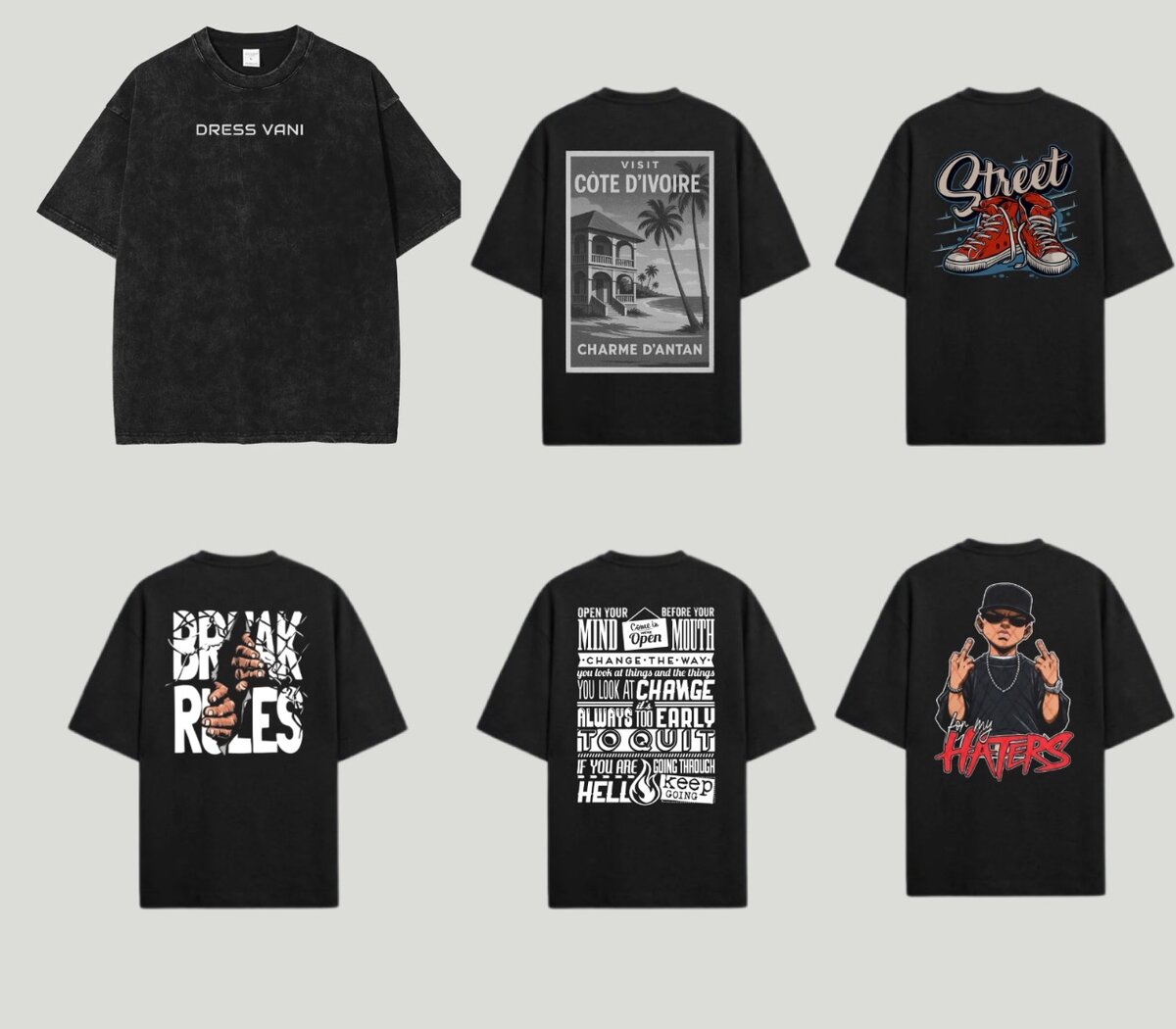 T-shirts graphiques tendance pour hommes