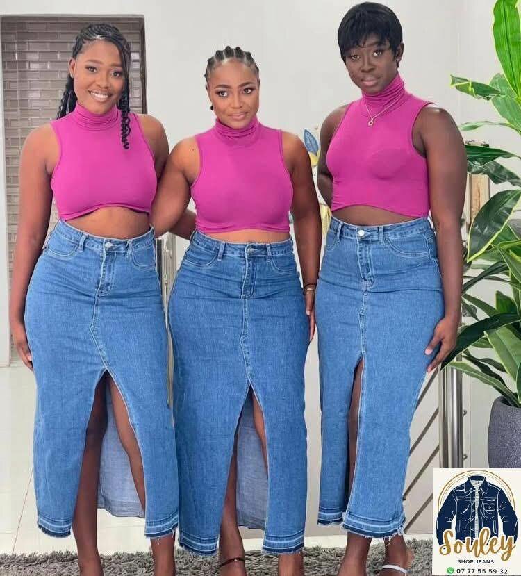 Jupe en jean fendue élégante