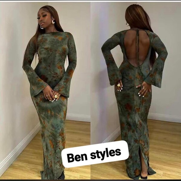 Robe longue élégante dos nu