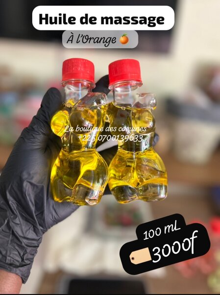 Huile de massage comestible