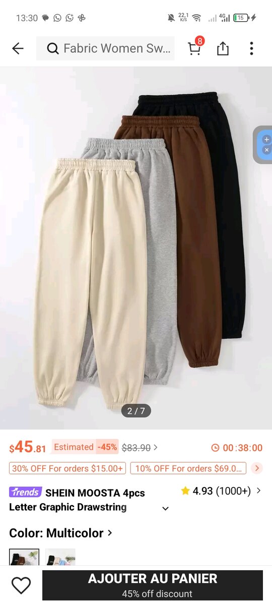 Pantalons Jogging Multicolores