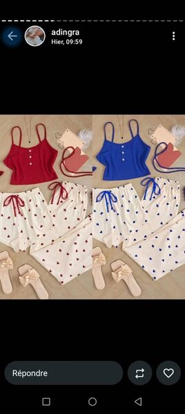 Ensemble pyjama été fleuri