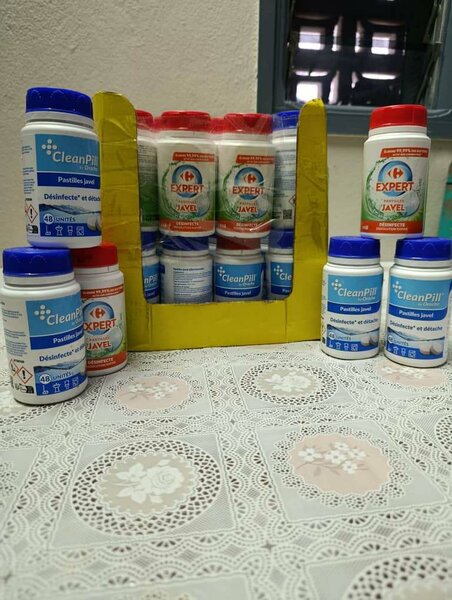 Pastilles javel désinfectantes