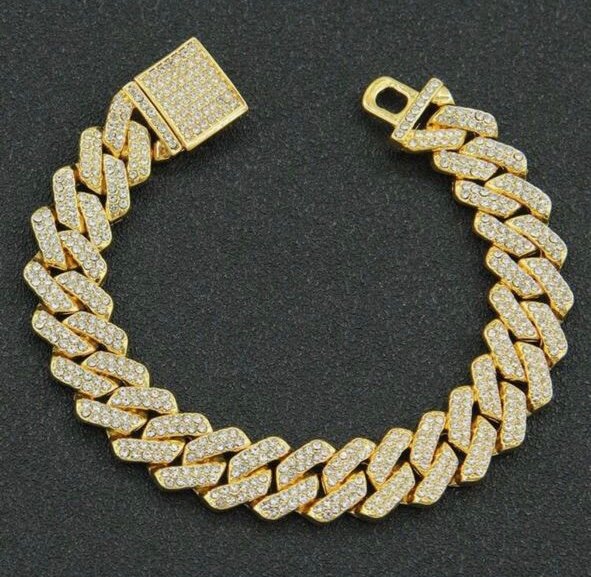 Bracelet chaîne cuban zirconium