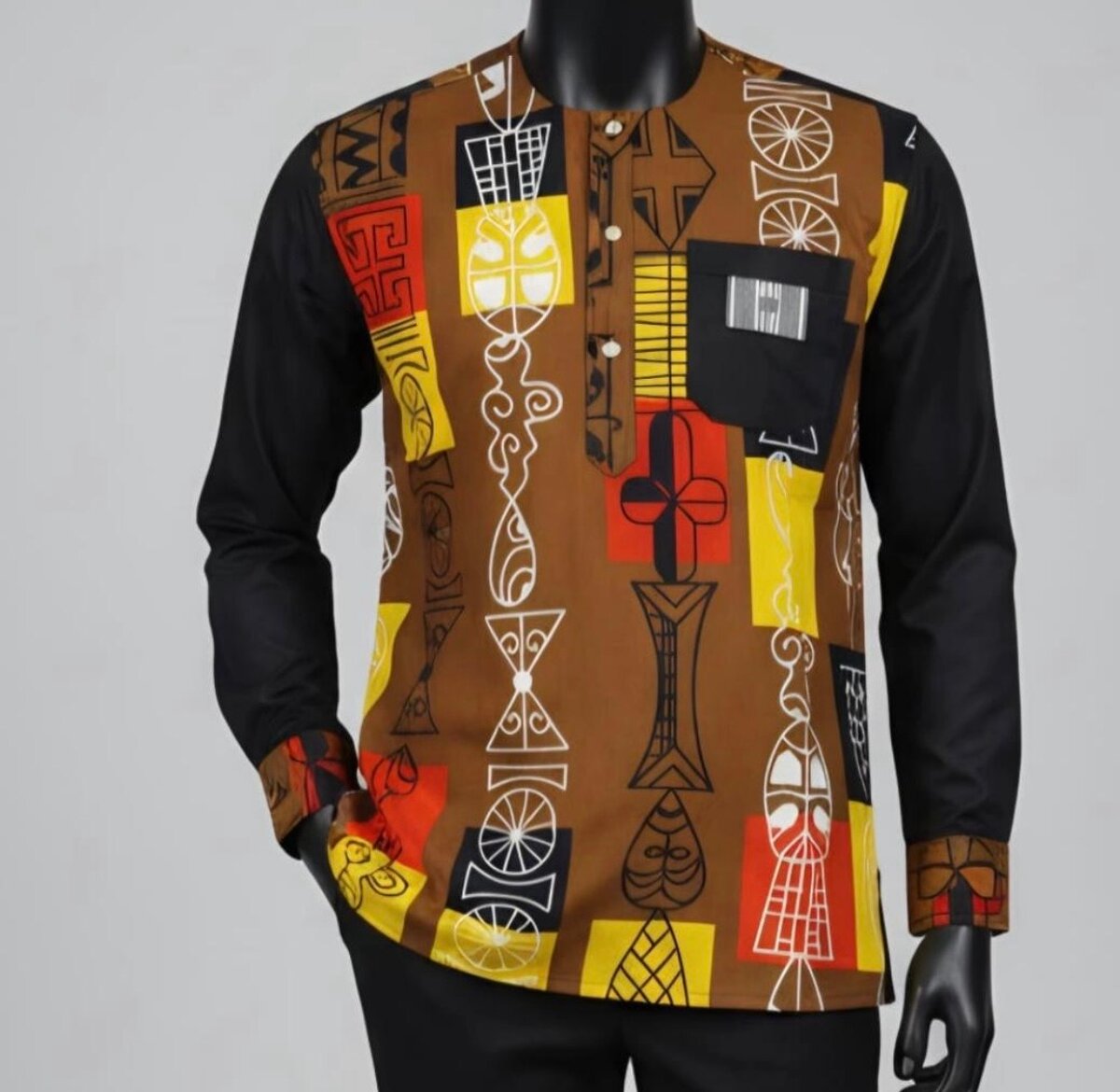 Chemise africaine colorée