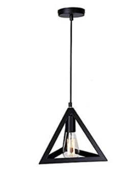 Triangle Shape Metal Hanging Light - Country Ceiling Lamp - Ceiling Light - Pendant Lamp for Room - LED Light