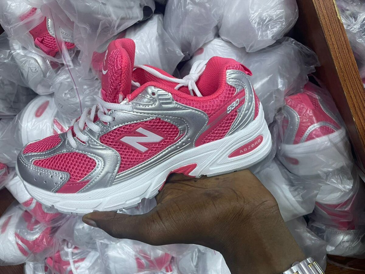 Baskets Femme Rose Argent