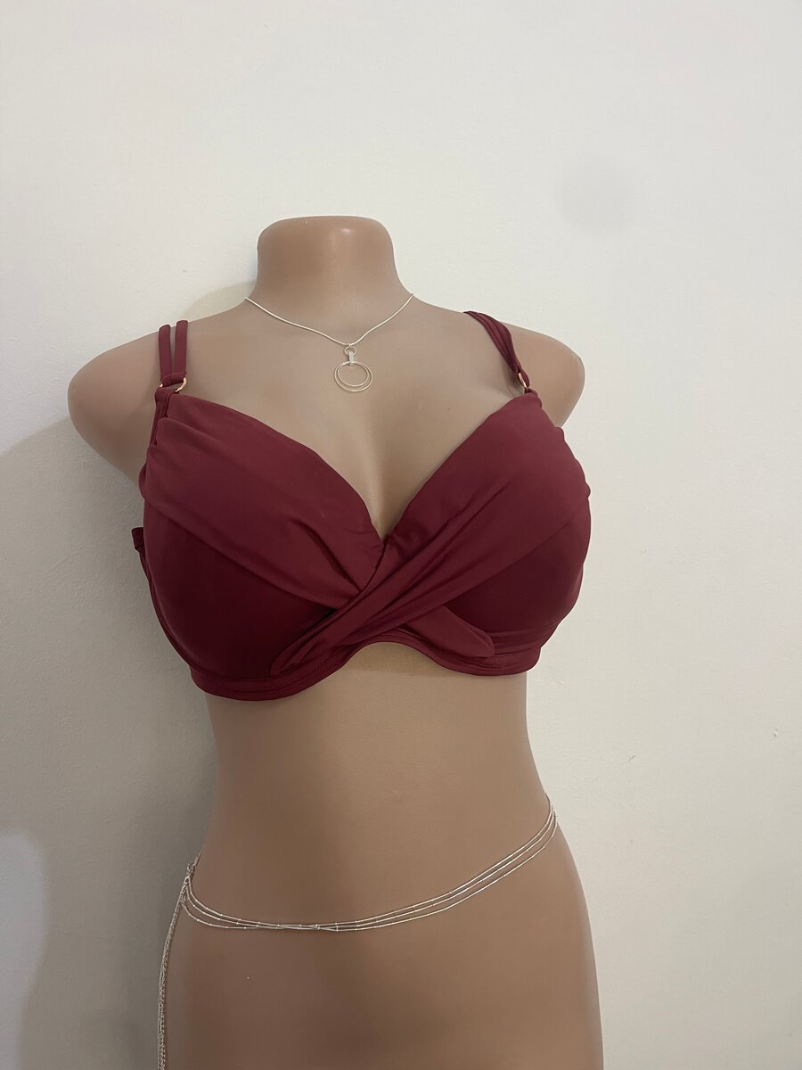 Elegant Burgundy Bra