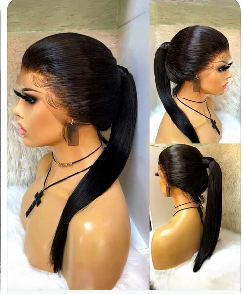 Perruque humain Lisse lg 28