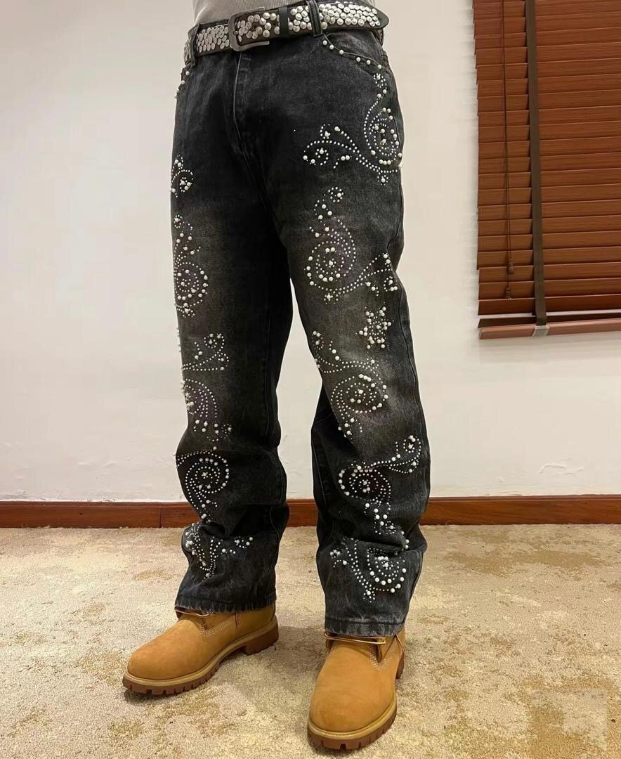 Jean noir avec strass