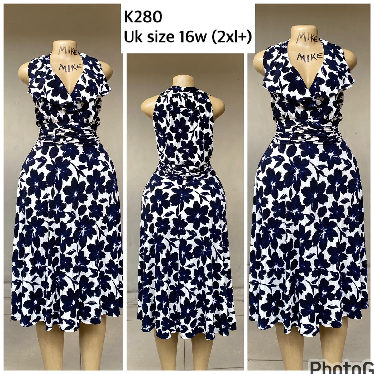 dress white with flowers