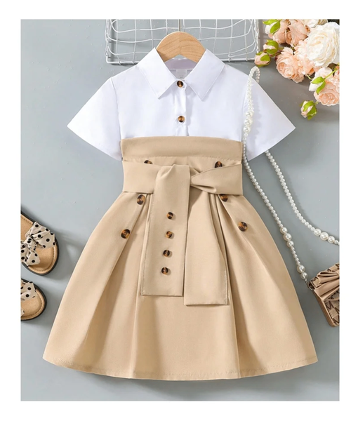 Robe élégante fille coton