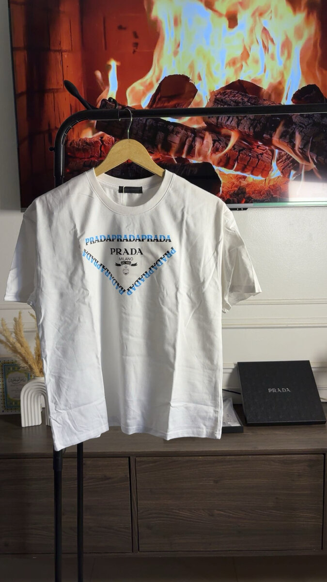 T-Shirt Prada en Coton Blanc