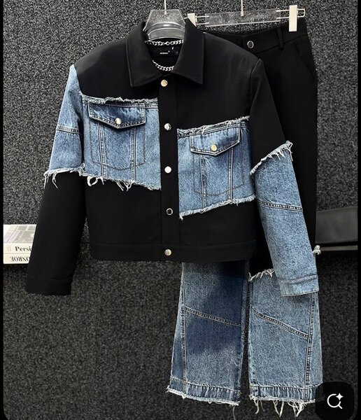 Jean décontracté à franges