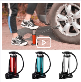 Swiming Pool Car Motor Cycle Bike Hydraulic Air Pump Mini Bike Foot Pump with Ball Inflation Needle and Inflatable Device Valve Bicycle Tire Pump for Road Mountain and BMX Bikes