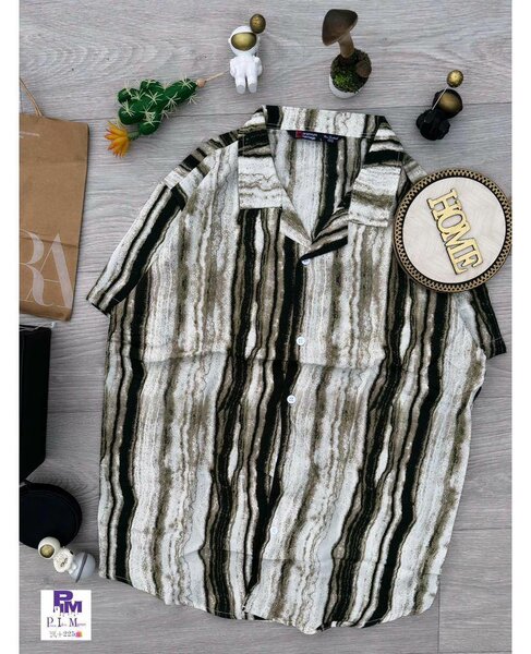 Chemise rayée légère homme