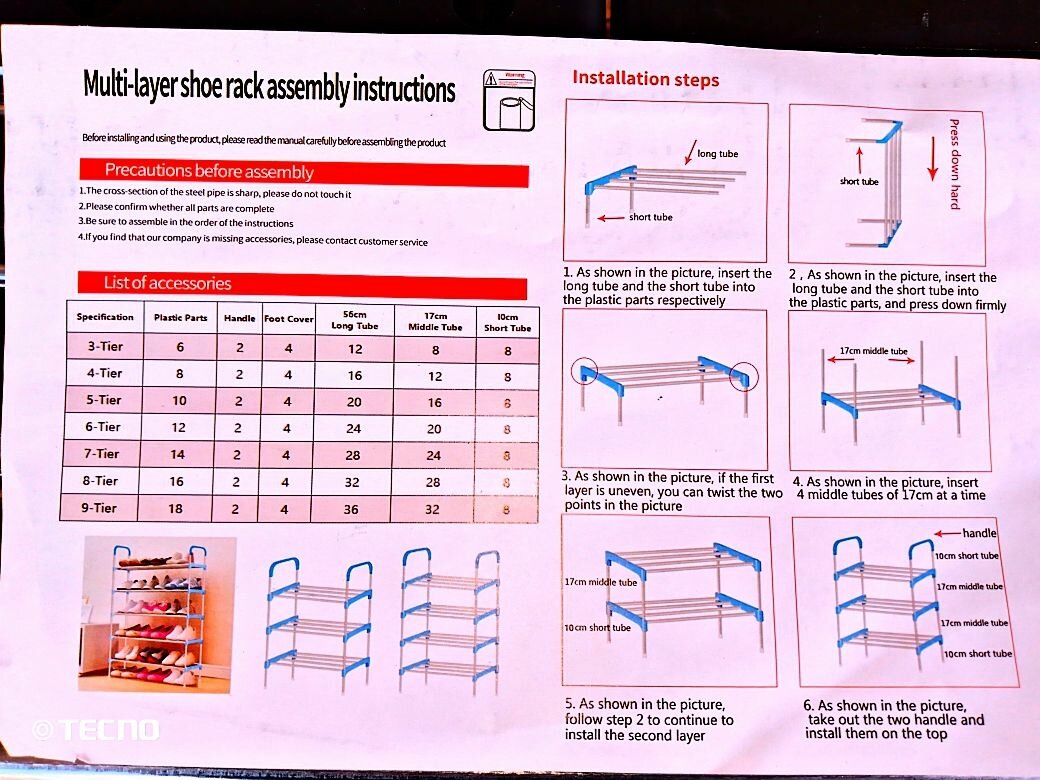 Étagère à chaussures multi-niveaux