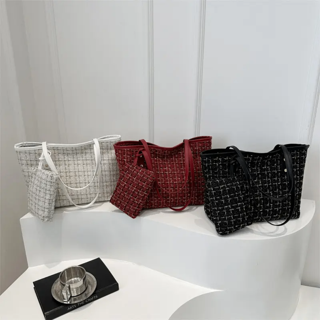 Sac cabas en tweed élégant