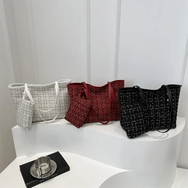 Sac cabas en tweed élégant