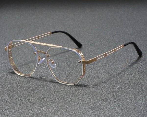 Lunettes de vue dorées élégantes