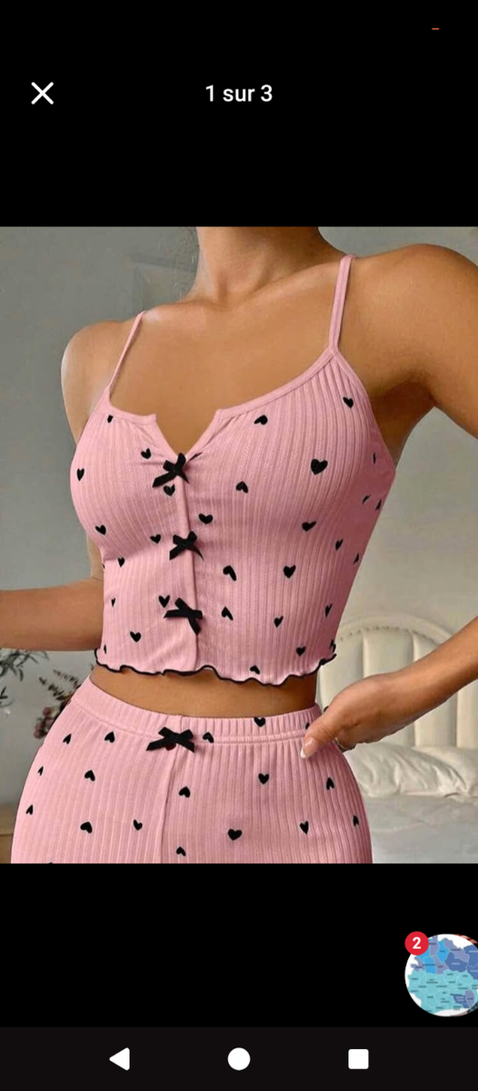 Ensemble pyjama cœur