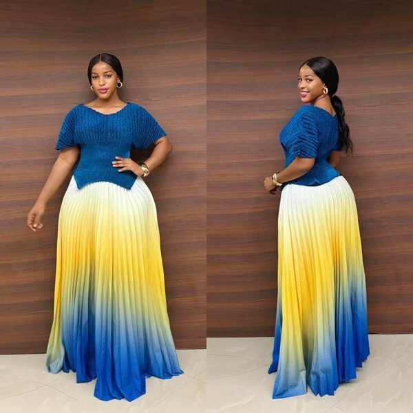 Robe longue dégradée élégante