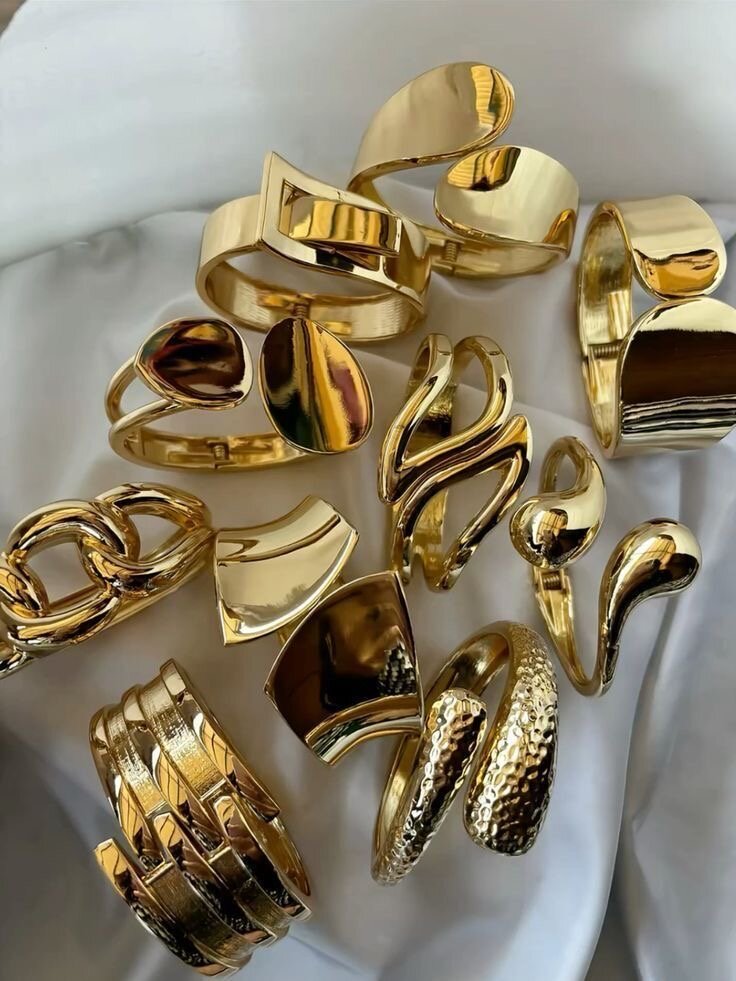 Bracelet en métal doré oxydabl