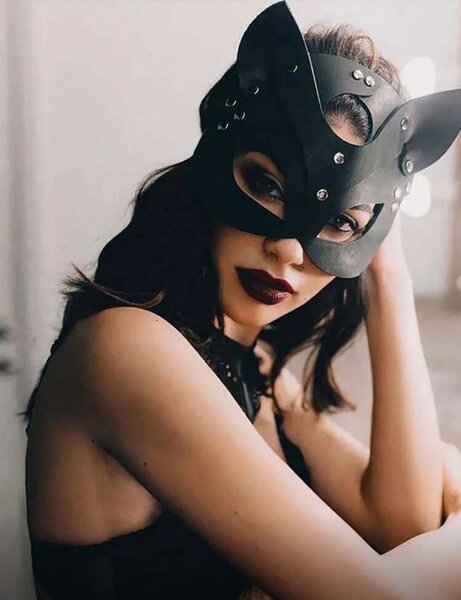 Masque Chat en Cuir Érotique