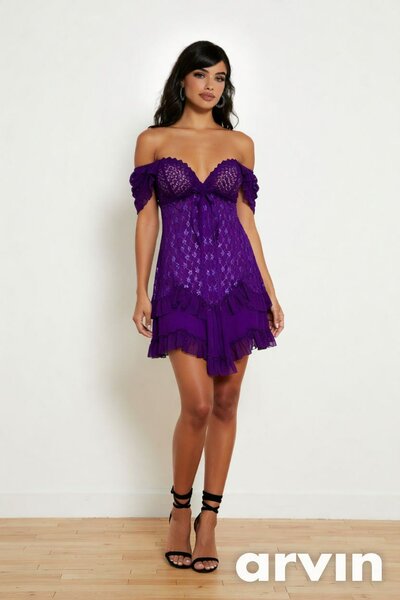 Robe Épaules Dénudées Dentelle