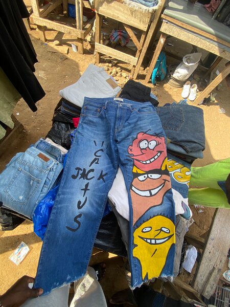 Jeans personnalisés artistiques